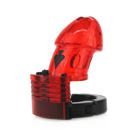 Cage de chasteté ajustable 10 x 3.5cm Rouge