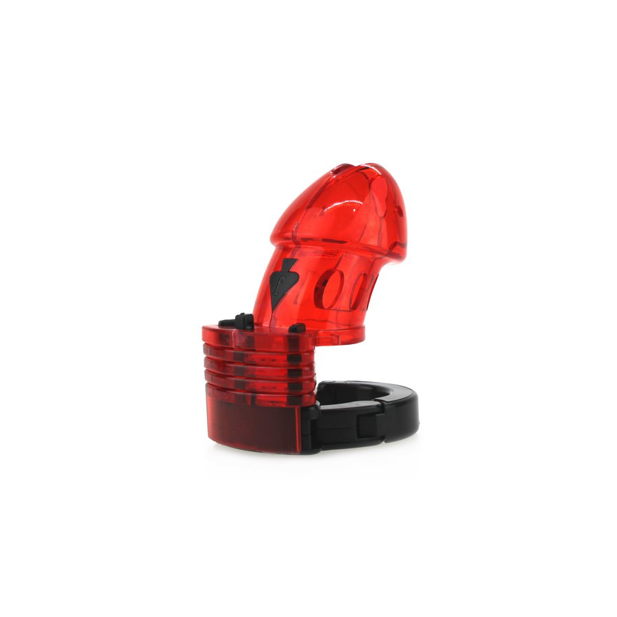 Cage de chasteté ajustable 10 x 3.5cm Rouge
