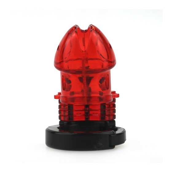 Cage de chasteté ajustable 10 x 3.5cm Rouge