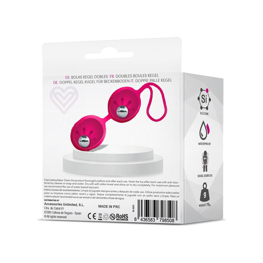 Boules Geisha 9 x 3.5cm - Poids 70gr Rose