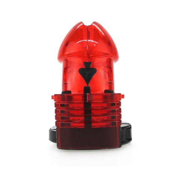Cage de chasteté ajustable 10 x 3.5cm Rouge