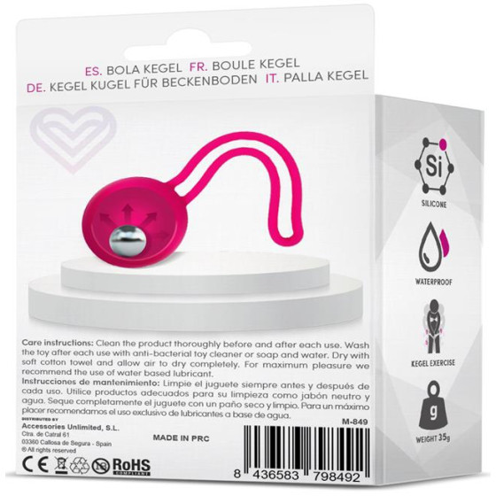 Boule de Kegel Fitty 1 Rose 3.4cm - Poids 35gr