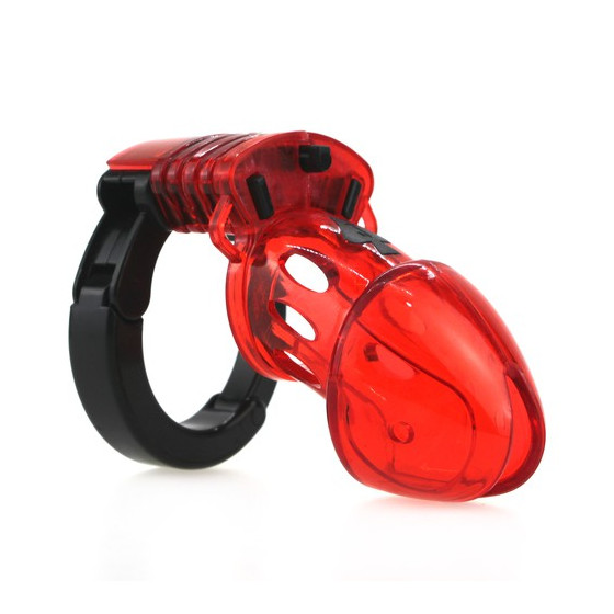 Cage de chasteté ajustable 10 x 3.5cm Rouge