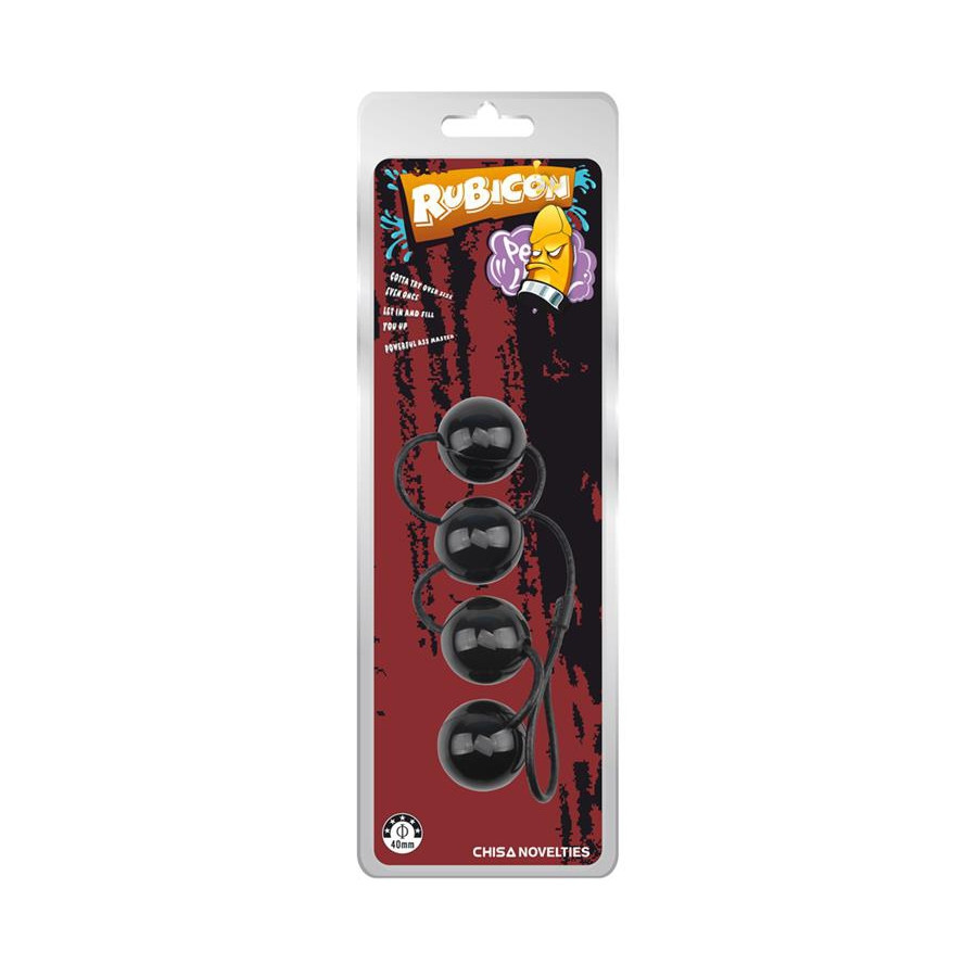 Boules anales Rubicon S 25 x 4cm Noires