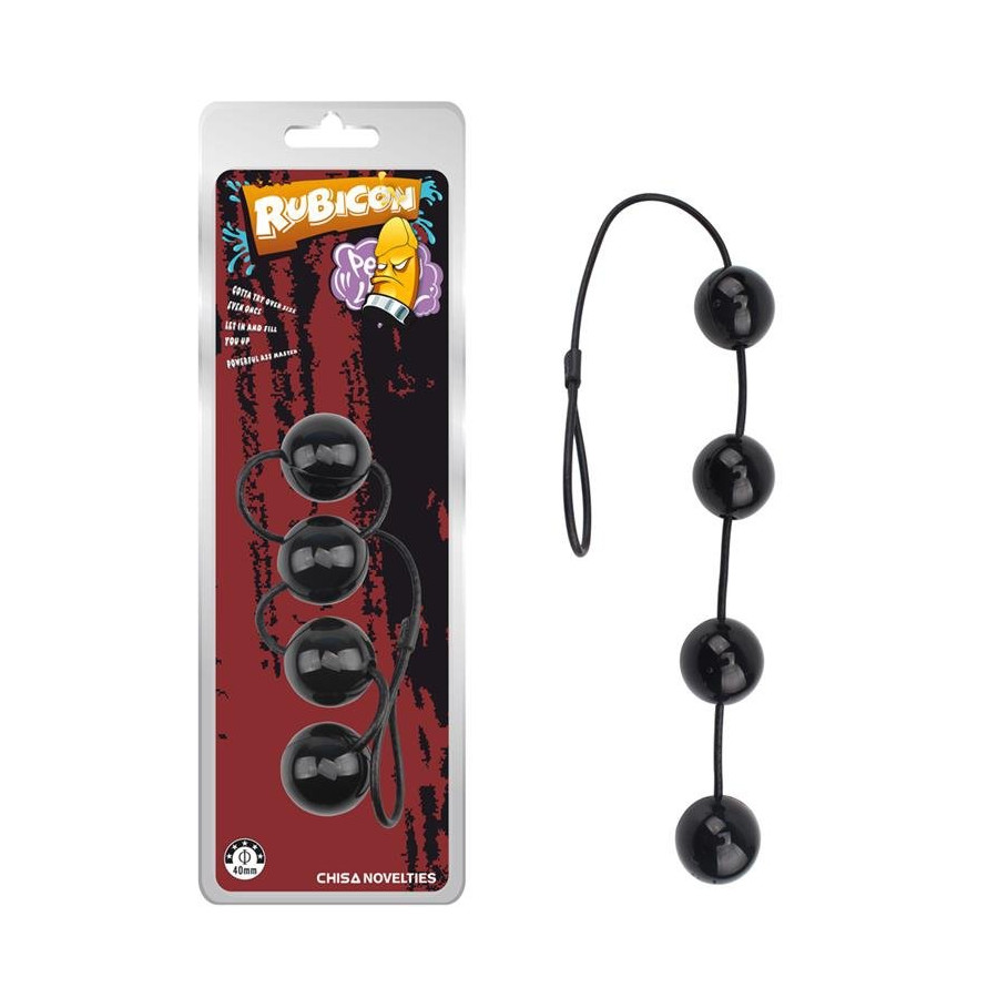 Boules anales Rubicon S 25 x 4cm Noires