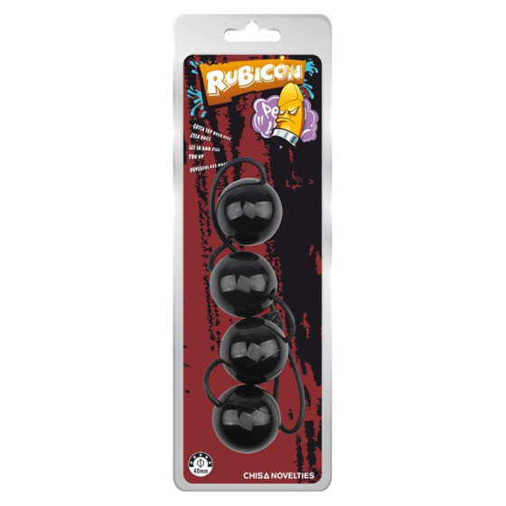 Boules anales Rubicon M 32 x 5cm Noires