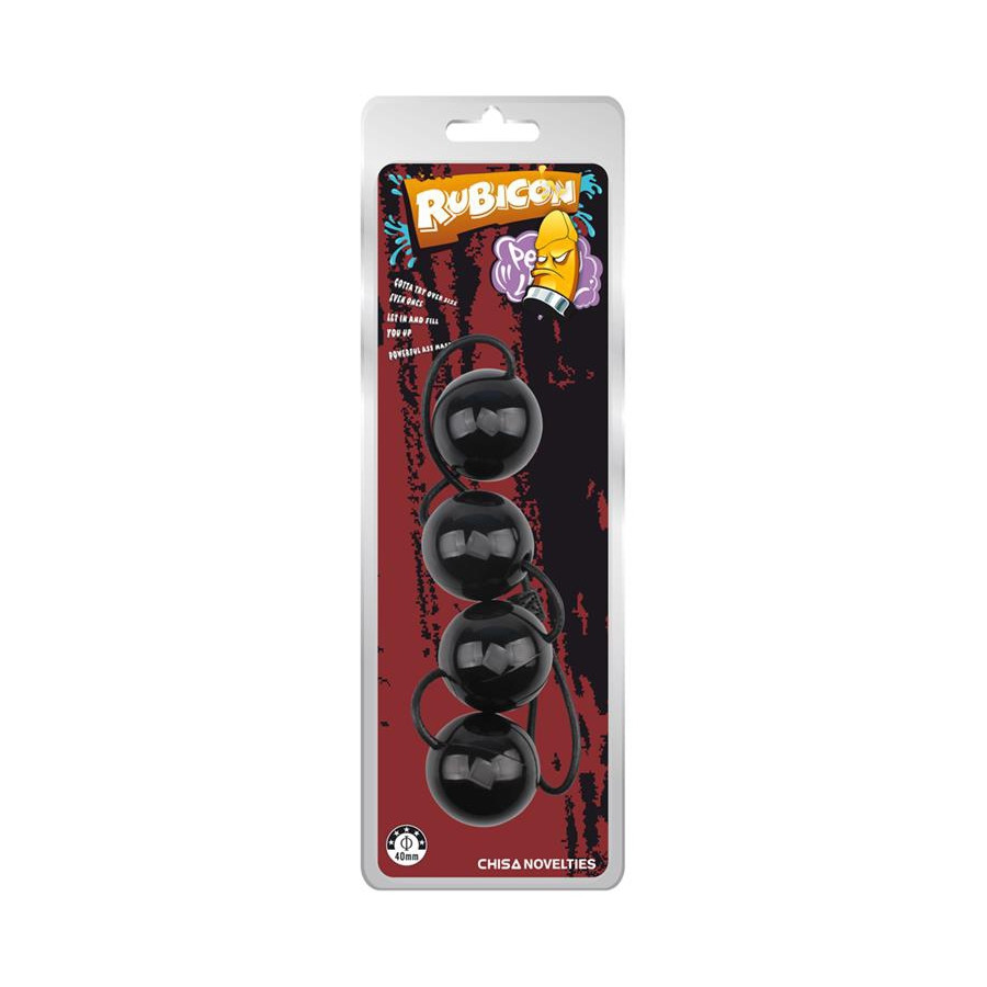 Boules anales Rubicon M 32 x 5cm Noires