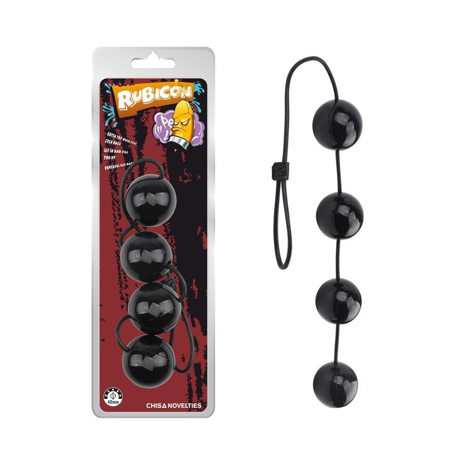 Boules anales Rubicon M 32 x 5cm Noires