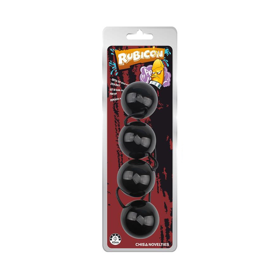 Boules anales Rubicon L 35 x 6cm Noires