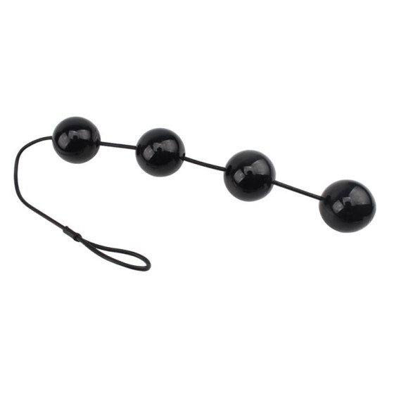 Boules anales Rubicon L 35 x 6cm Noires