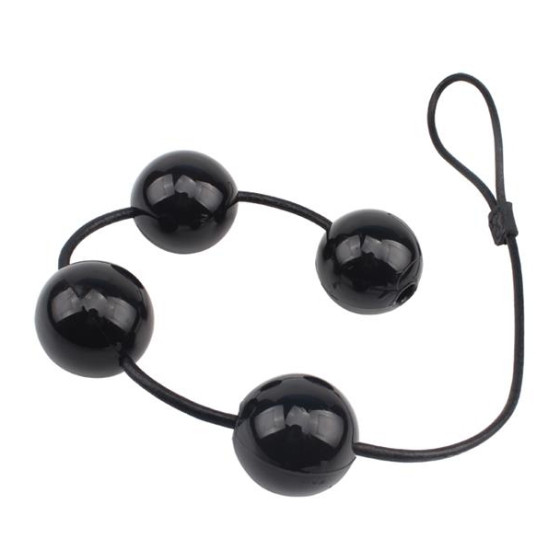 Boules anales Rubicon L 35 x 6cm Noires