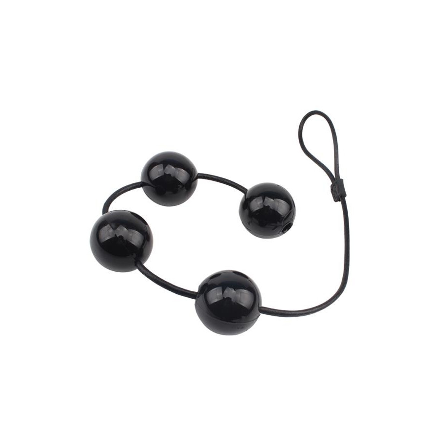Boules anales Rubicon L 35 x 6cm Noires
