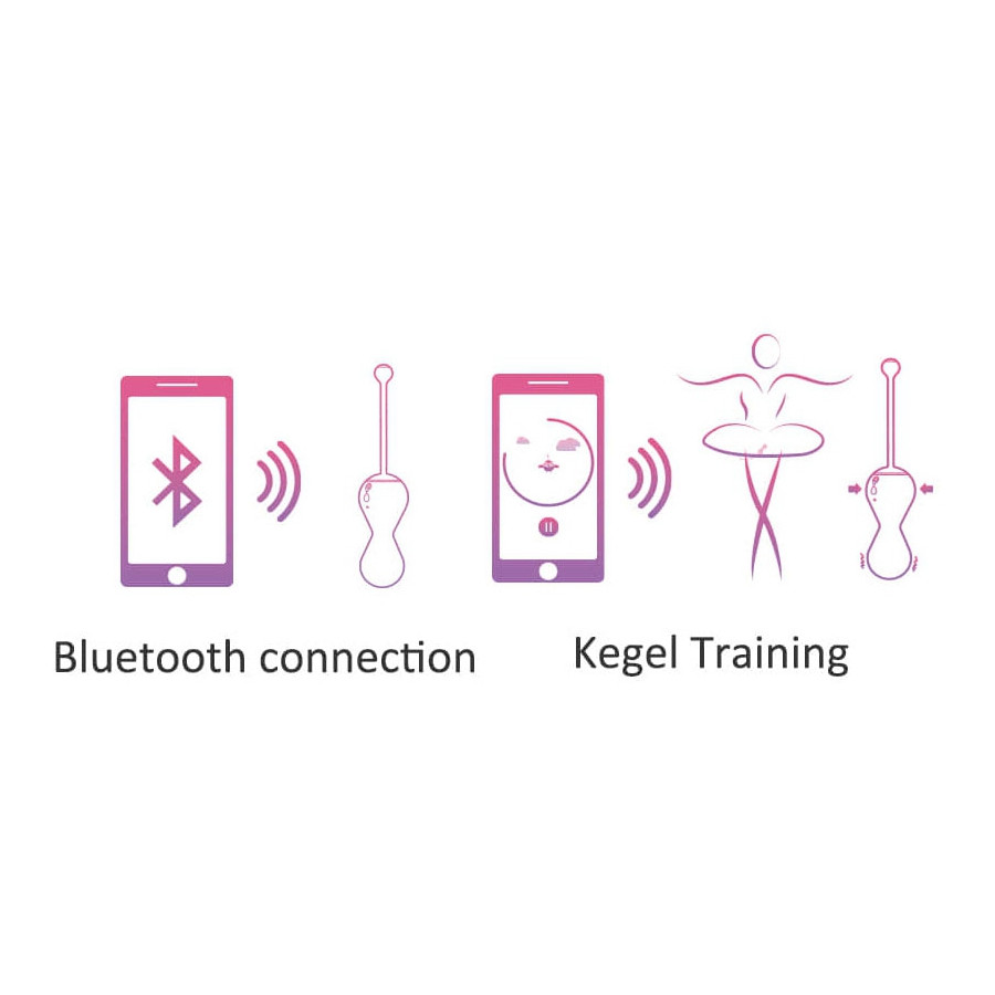 Boules de geisha connectées Kegel Master 8 x 3.4 cm