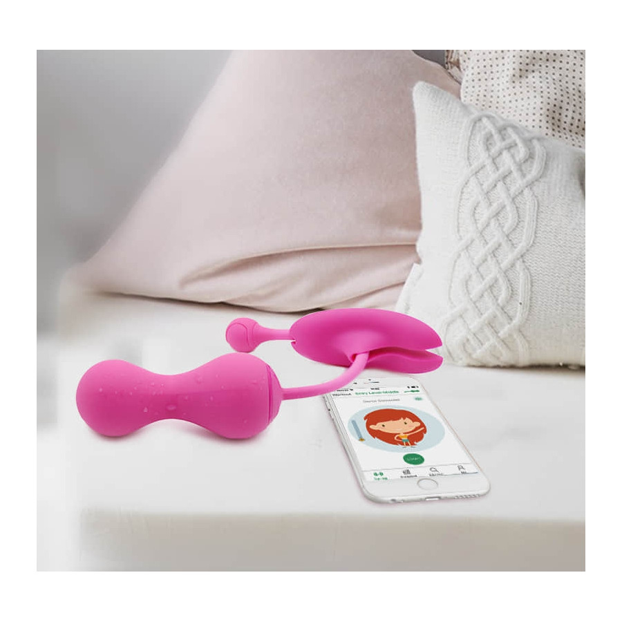 Boules de geisha connectées Kegel Master 8 x 3.4 cm
