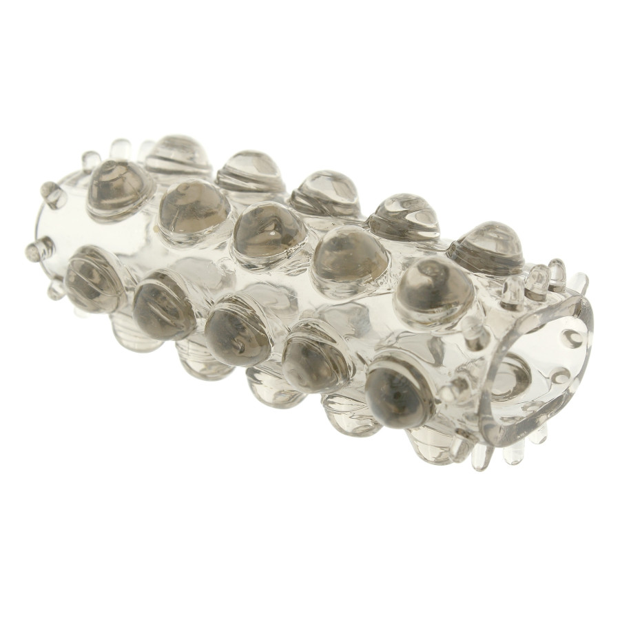 Gaine de pénis perlée Power Stretchy 7cm Grise Gaine de pénis perlée Power Stretchy 7cm Grise