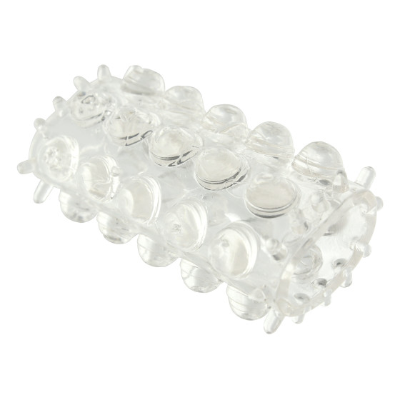 Gaine de pénis perlée Power Stretchy 7cm Transparente