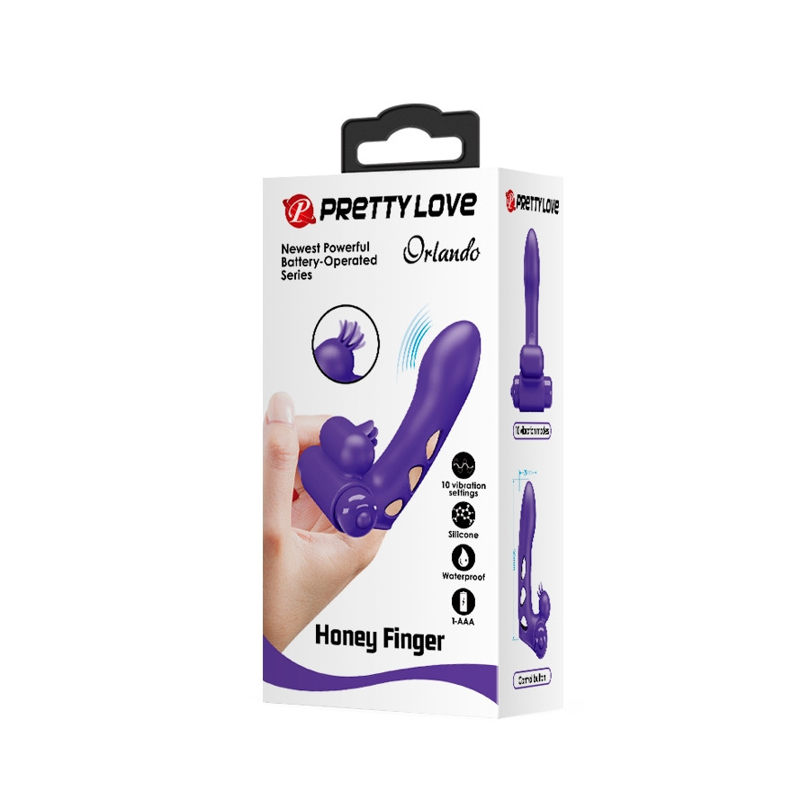 Gaine de doigt Vibrante Orlando Pretty Love 9.5 x 2.6cm Violet