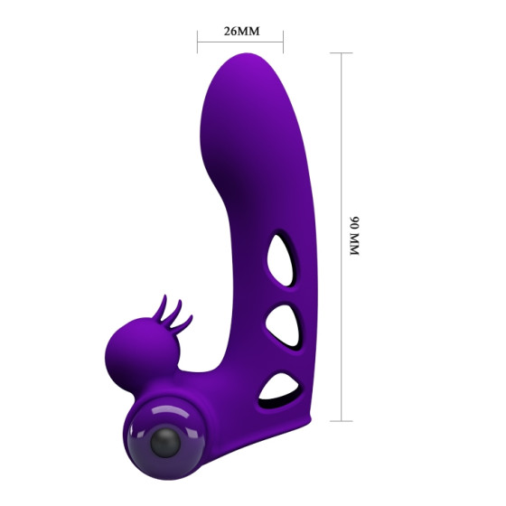 Gaine de doigt Vibrante Orlando Pretty Love 9.5 x 2.6cm Violet