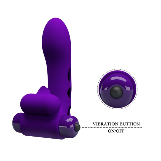 Gaine de doigt Vibrante Orlando Pretty Love 9.5 x 2.6cm Violet