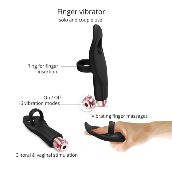 Stimulateur de clitoris Tickle Me Love to Love Noir