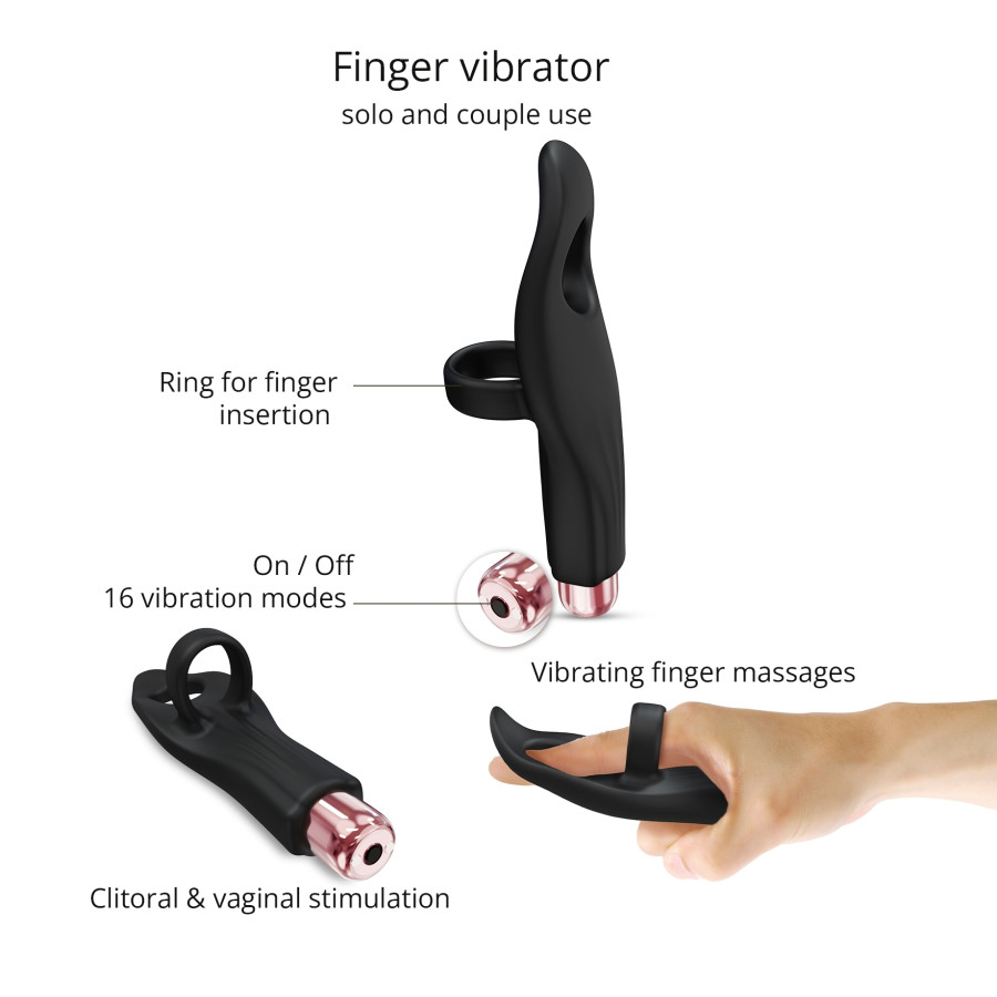 Stimulateur de clitoris Tickle Me Love to Love Noir