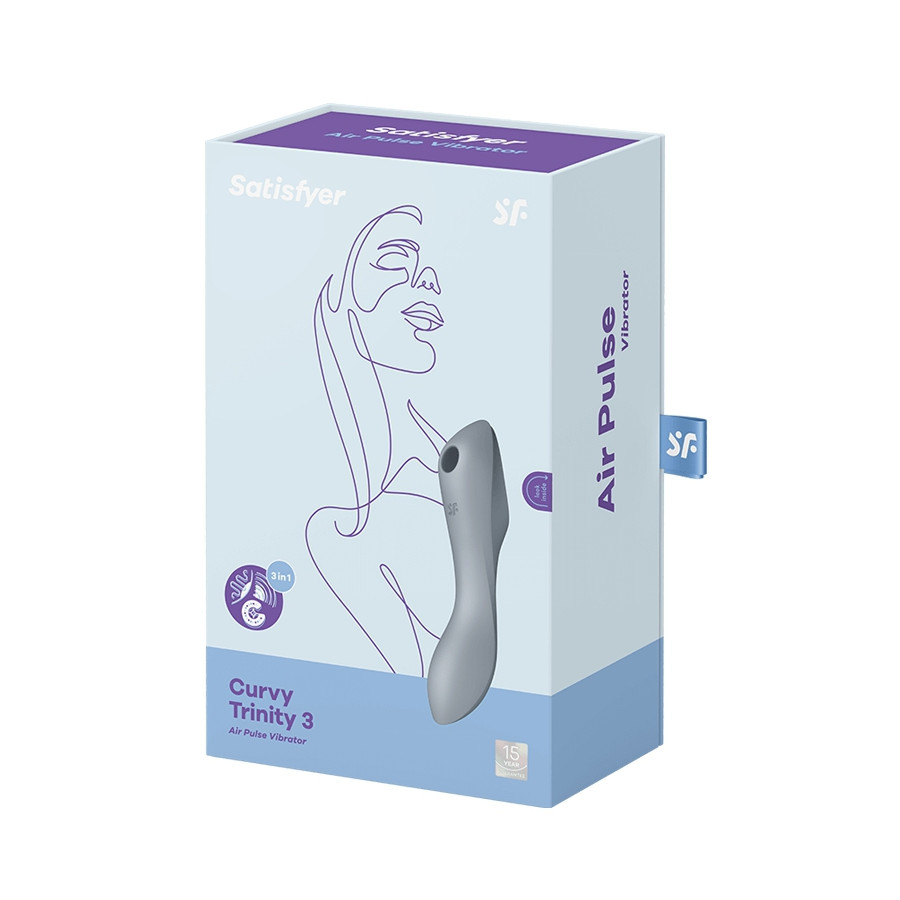 Stimulateur de clitoris Curvy Trinity 3 Satisfyer Gris