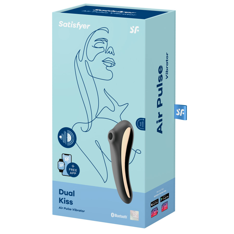 Stimulateur de clitoris Dual Kiss Satisfyer Noir