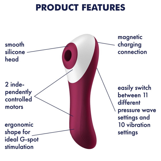 Stimulateur de clitoris DUAL CRUSH Satisfyer 16cm
