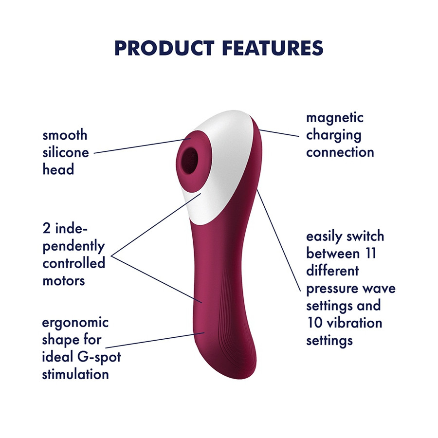 Stimulateur de clitoris DUAL CRUSH Satisfyer 16cm