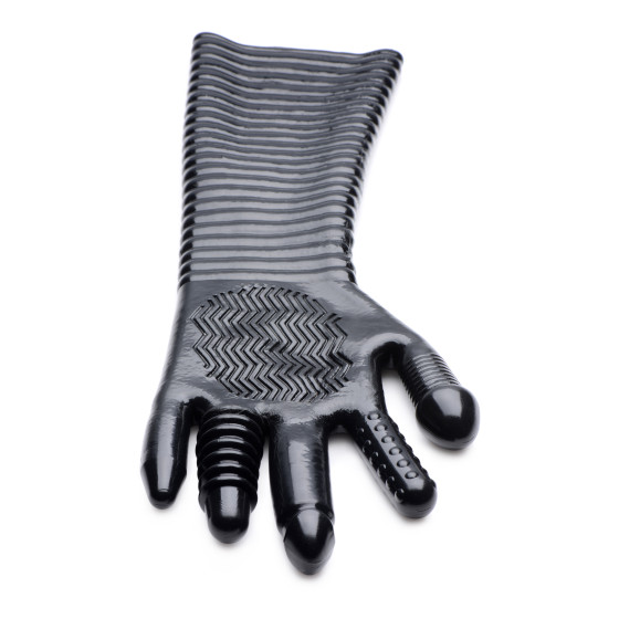 Gant Long Texturé Pleasure Fister Noir