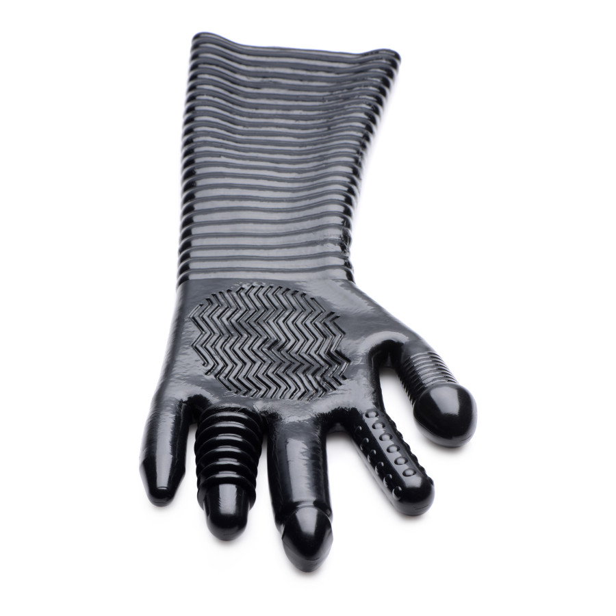 Gant Long Texturé Pleasure Fister Noir