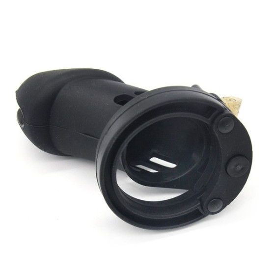 Cage de chasteté Silicone Bran 9 x 3cm Noire