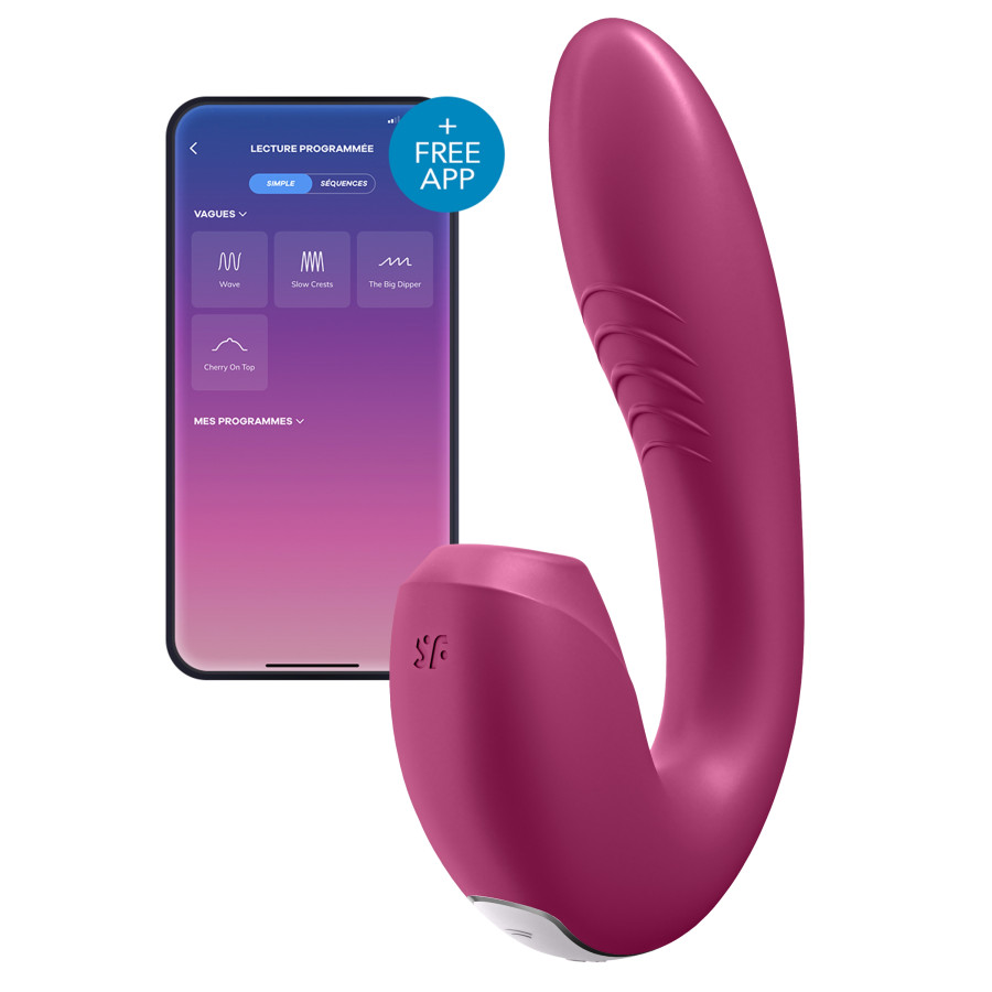 Stimulateur de clitoris connecté Sunray Satisfyer Framboise Stimulateur de clitoris connecté Sunray Satisfyer Framboise