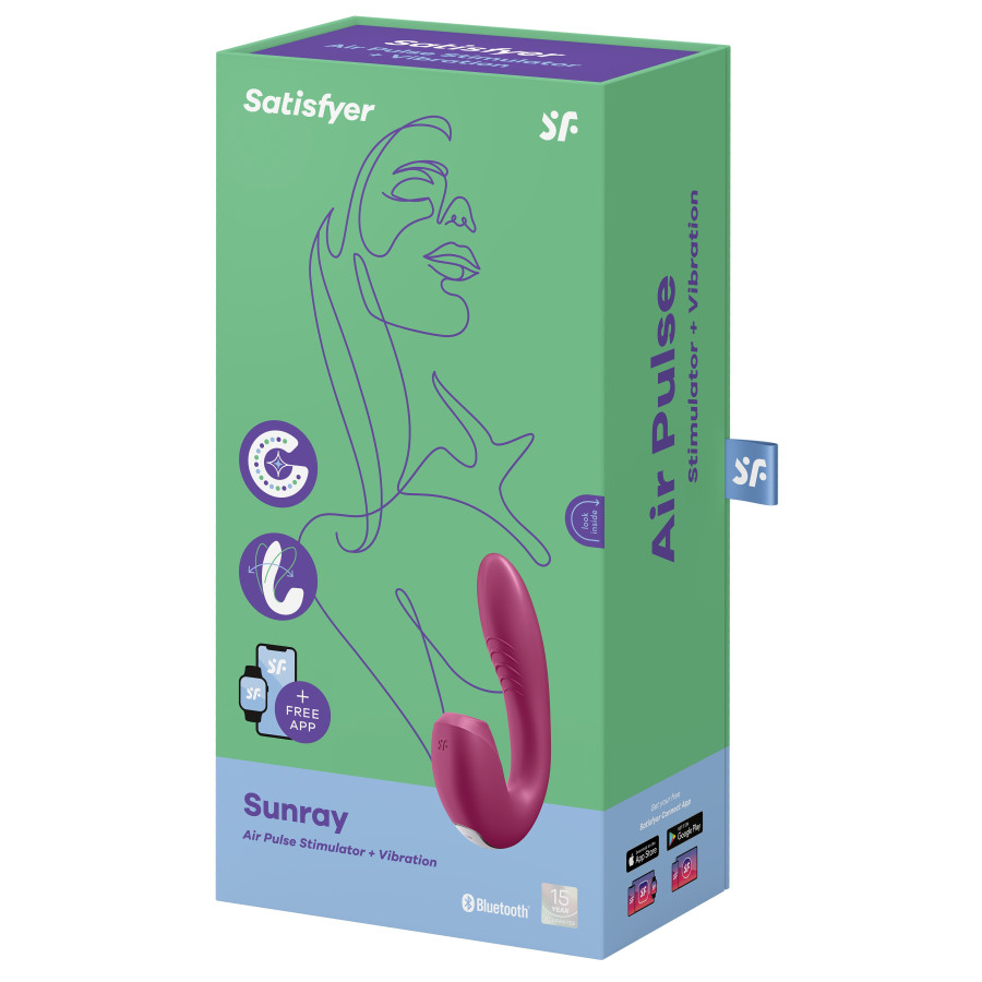 Stimulateur de clitoris connecté Sunray Satisfyer Framboise