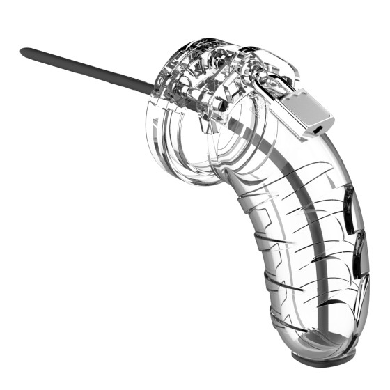Cage de chasteté Mancage avec Tige urètre 11.5 x 3.5cm Transparente - Tige 20cm - Diamètre 3mm