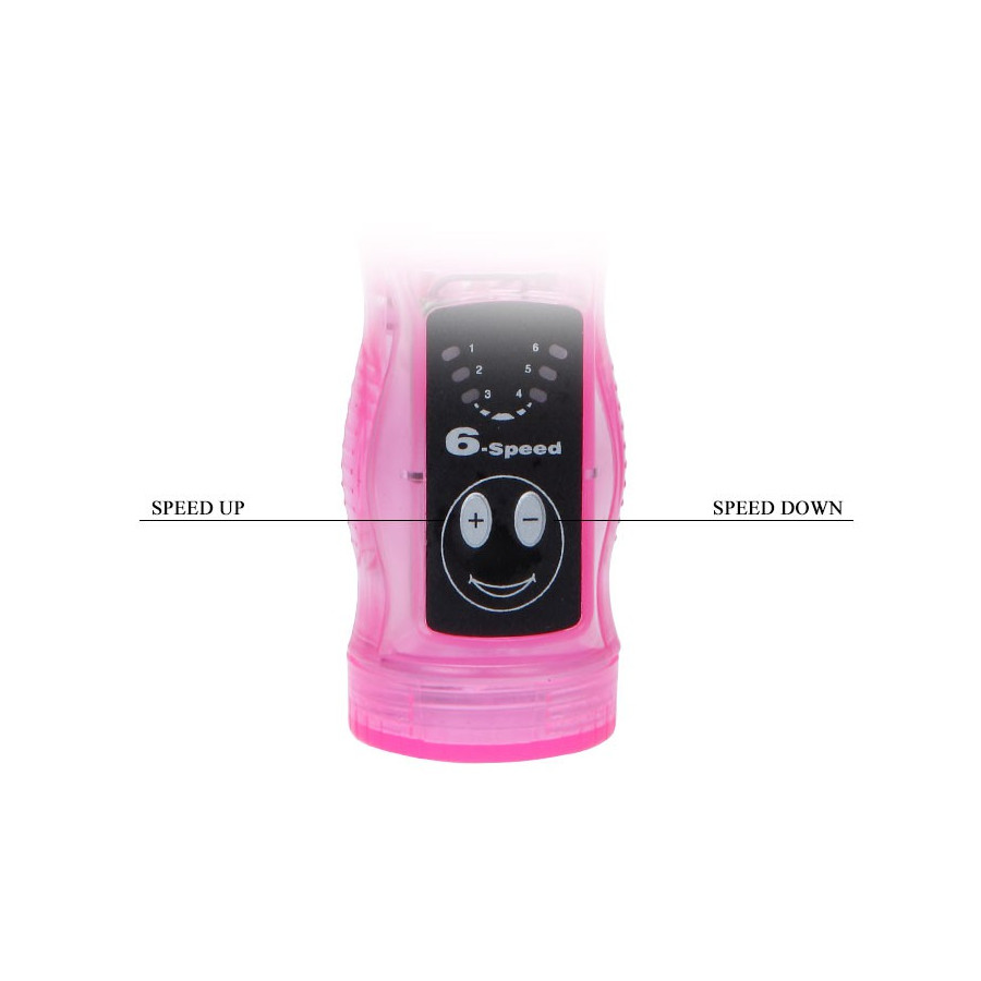 Vibro Rabbit Thorny 6 vitesses Rose