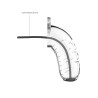 Cage de chasteté Mancage avec Tige urètre 11.5 x 3.5cm Transparente - Tige 20cm - Diamètre 3mm