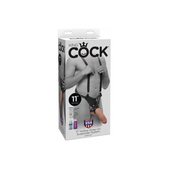 Gode ceinture suspension Hollow Strap Flesh 22 x 6.5 cm