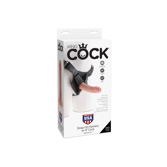 Gode Ceinture Strap-On King Cock 15.2 x 4.1 cm