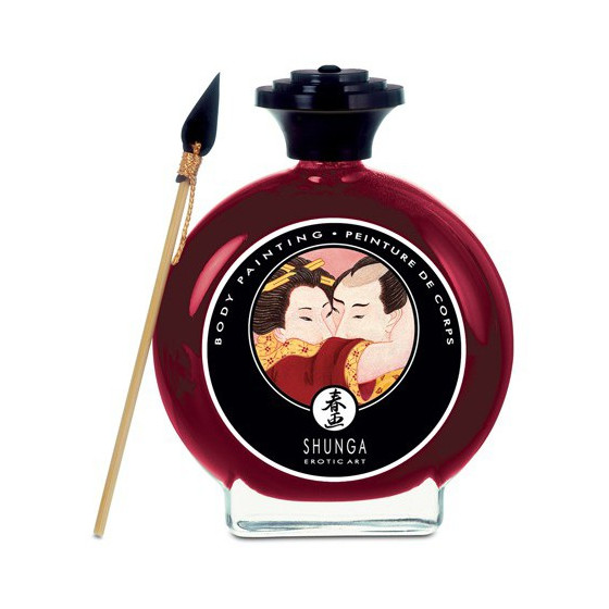 Peinture corporelles à la Fraise- Shunga-100ml
