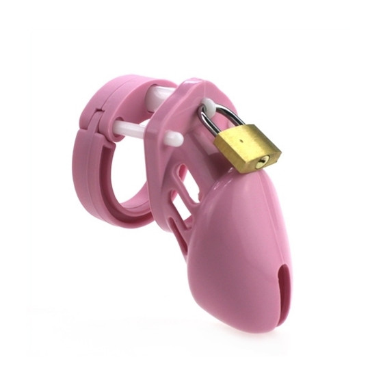 Cage de chasteté en silicone 7 x 3.3 cm Rose