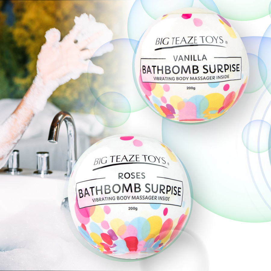 Bombe de bain moussante avec Vibro Parfum Rose