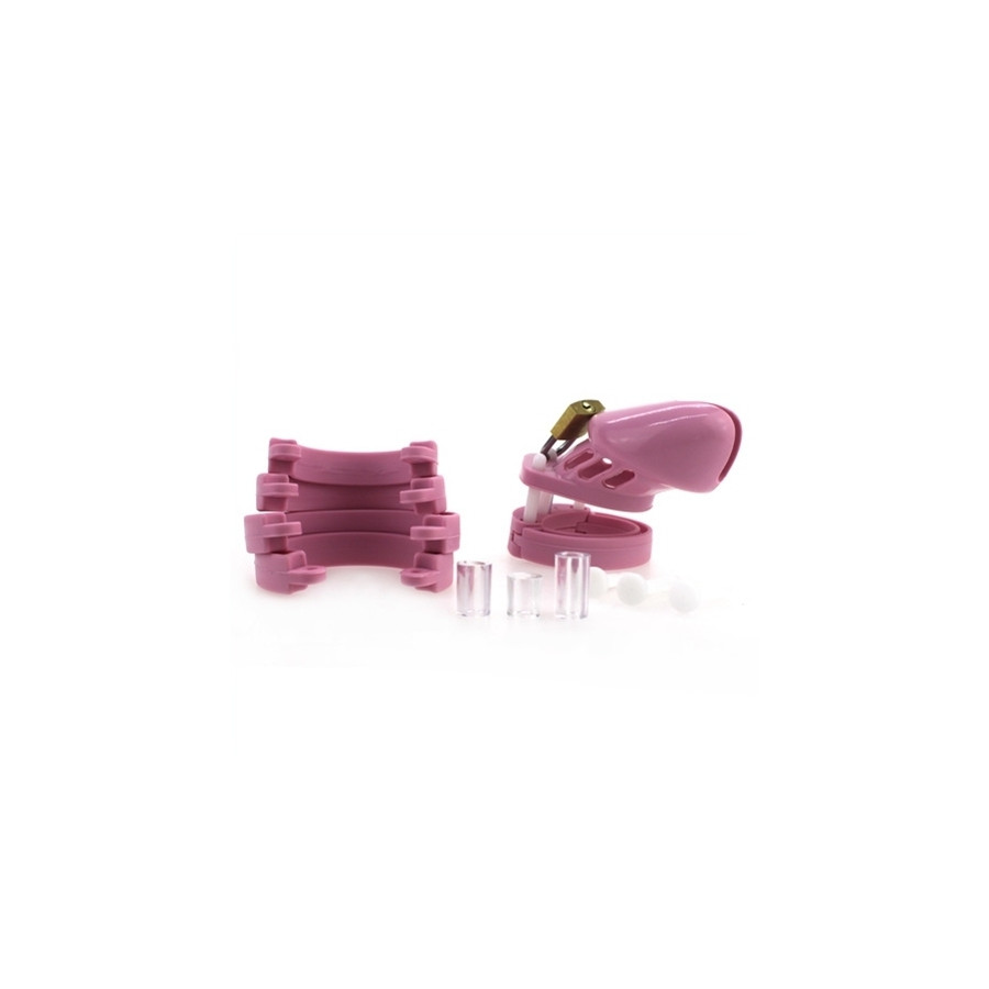 Cage de chasteté en silicone 7 x 3.3 cm Rose