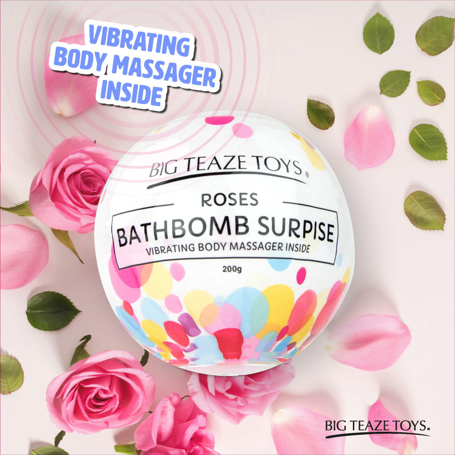 Bombe de bain moussante avec Vibro Parfum Rose