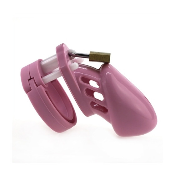 Cage de chasteté en silicone 7 x 3.3 cm Rose