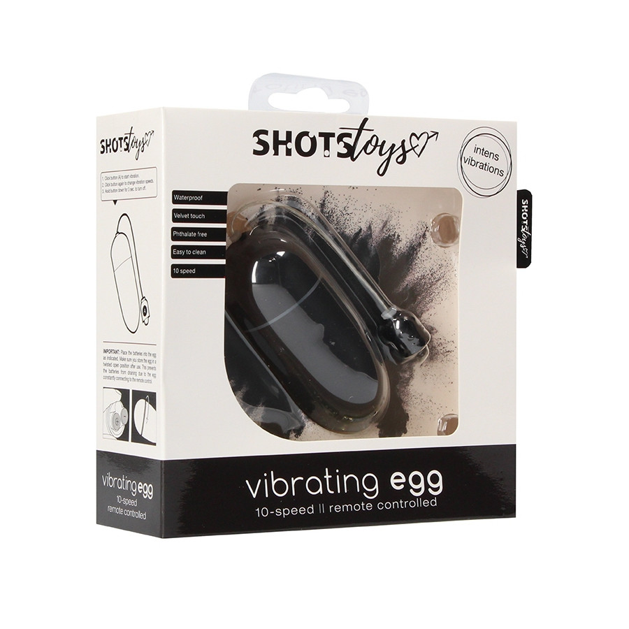 Oeuf vibrant sans fil Vibrating Egg 8 x 3.5cm Noir