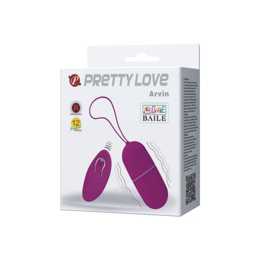 Oeuf Vibrant sans fil Arvin Pretty Love 7.5 x 3.3 cm