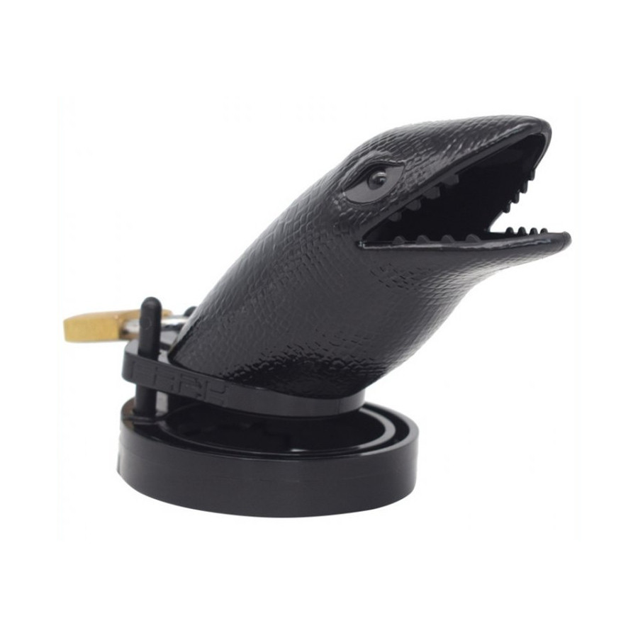 Cage de chasteté Crocodile 10 x 3.5cm Noire