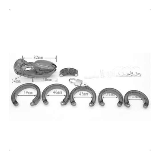 Cage de chasteté locky 8 x 3.3 cm Rouge