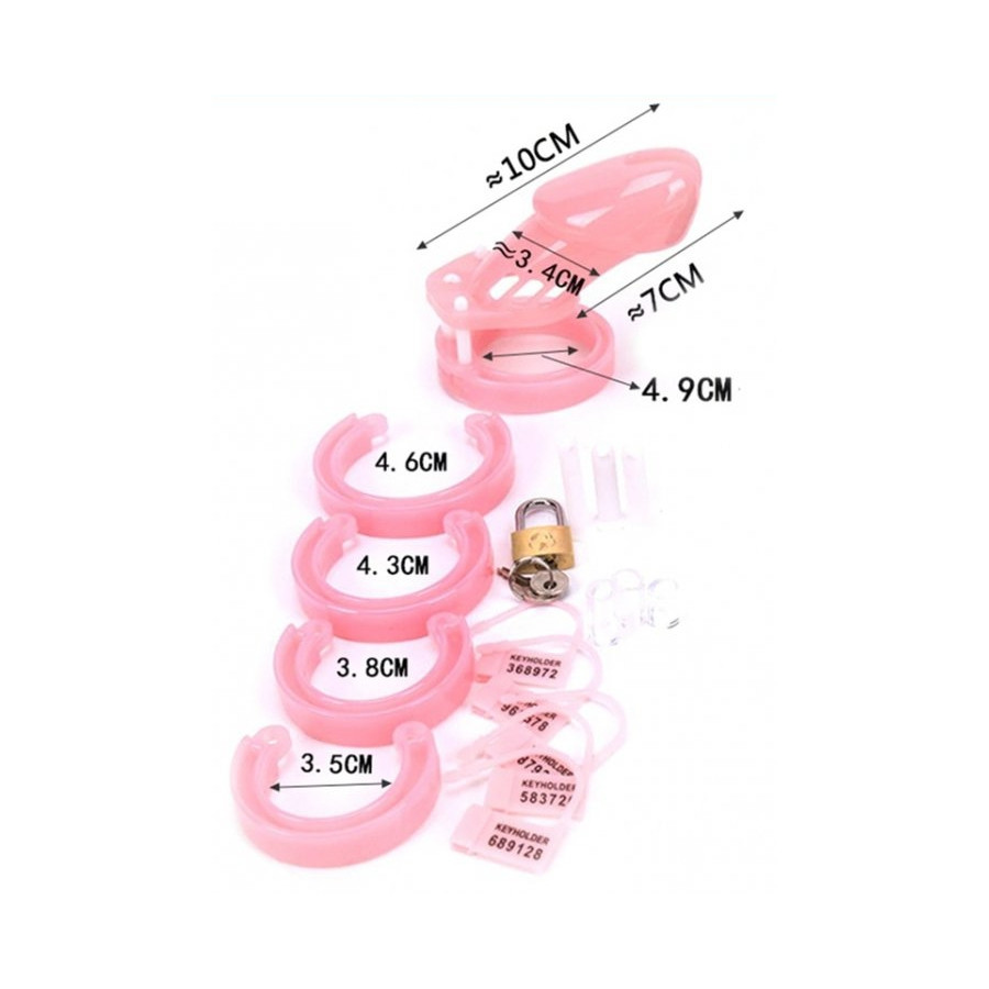 Cage de chasteté Locky 8 x 3.3 cm Rose